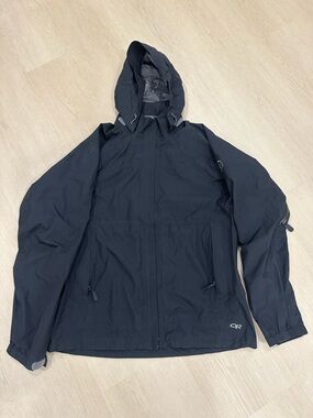 Outdoor Research Goretex Hooded Shell Jacket - Black Large Mens